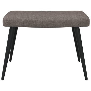 vidaXL Πολυθρόνα Relax Χρώμα Taupe Υφασμάτινη με Σκαμπό 61x70x96,5cm 1 τεμ.