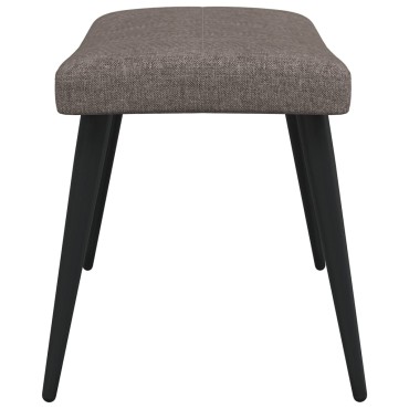 vidaXL Πολυθρόνα Relax Χρώμα Taupe Υφασμάτινη με Σκαμπό 61x70x96,5cm 1 τεμ.