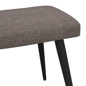 vidaXL Πολυθρόνα Relax Χρώμα Taupe Υφασμάτινη με Σκαμπό 61x70x96,5cm 1 τεμ.