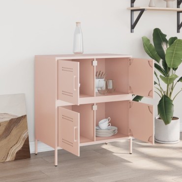 vidaXL Ντουλάπι Ροζ 68x39x79cm από Ατσάλι 1 τεμ.