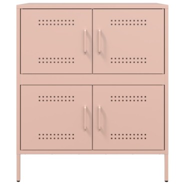 vidaXL Ντουλάπι Ροζ 68x39x79cm από Ατσάλι 1 τεμ.