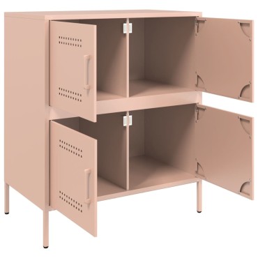 vidaXL Ντουλάπι Ροζ 68x39x79cm από Ατσάλι 1 τεμ.