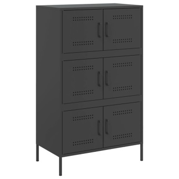 vidaXL Ντουλάπι Μαύρο 68x39x113cm από Ατσάλι 1 τεμ.