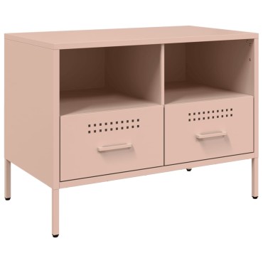 vidaXL Έπιπλο Τηλεόρασης Ροζ 68x39x50,5cm από Χάλυβα
