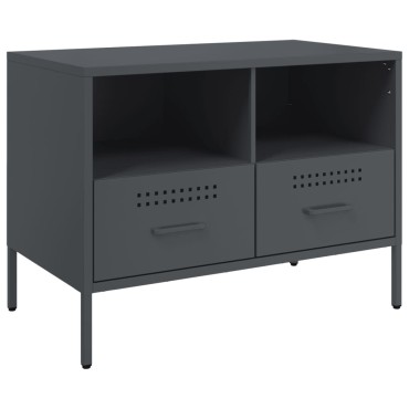 vidaXL Έπιπλο Τηλεόρασης Ανθρακί 68x39x50,5cm από Χάλυβα
