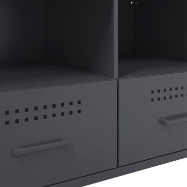 vidaXL Έπιπλο Τηλεόρασης Ανθρακί 68x39x50,5cm από Χάλυβα
