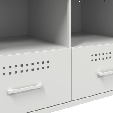 vidaXL Έπιπλο Τηλεόρασης Λευκό 68x39x50,5cm από Χάλυβα