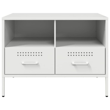 vidaXL Έπιπλο Τηλεόρασης Λευκό 68x39x50,5cm από Χάλυβα