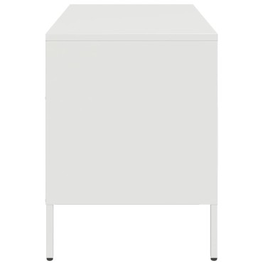 vidaXL Έπιπλο Τηλεόρασης Λευκό 68x39x50,5cm από Χάλυβα