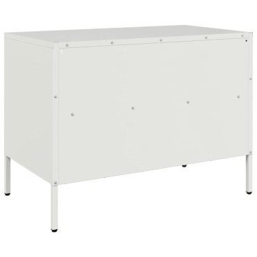 vidaXL Έπιπλο Τηλεόρασης Λευκό 68x39x50,5cm από Χάλυβα