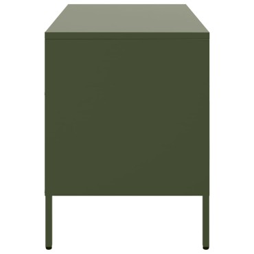 vidaXL Έπιπλο Τηλεόρασης Πράσινο Λαδί 68x39x50,5cm από Ατσάλι
