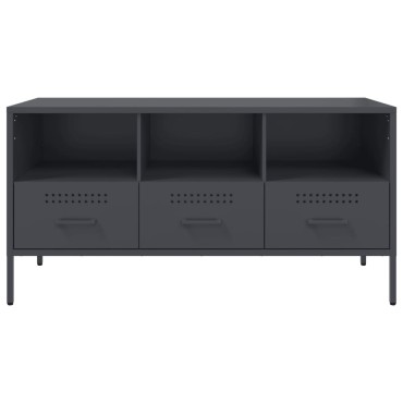 vidaXL Έπιπλο Τηλεόρασης Ανθρακί 100,5x39x50,5cm από Ατσάλι
