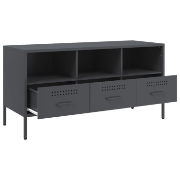 vidaXL Έπιπλο Τηλεόρασης Ανθρακί 100,5x39x50,5cm από Ατσάλι