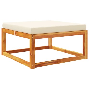 vidaXL Υποπόδιο Κήπου 65x65x29cm από Μασίφ Ξύλο Ακακίας με Μαξιλάρι 1 τεμ. Γωνιακός