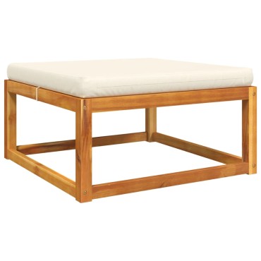 vidaXL Υποπόδιο Κήπου 65x65x29cm από Μασίφ Ξύλο Ακακίας με Μαξιλάρι 1 τεμ. Γωνιακός