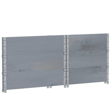 vidaXL Ζαρντινιέρα Κήπου Γκρι 80x60 εκ. από Μασίφ Ξύλο Πεύκου