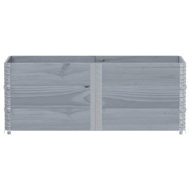 vidaXL Ζαρντινιέρα Κήπου Γκρι 150x50 εκ. από Μασίφ Ξύλο Πεύκου