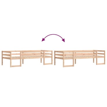 vidaXL Πλαίσιο Παιδικού Κρεβατιού 90x200cm από Μασίφ Ξύλο Πεύκου 1 τεμ. - Μονό