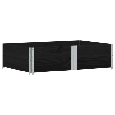 vidaXL Ζαρντινιέρα Κήπου Μαύρη 150x100 εκ. από Μασίφ Ξύλο Πεύκου