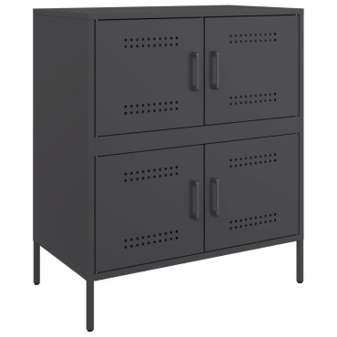 vidaXL Ντουλάπι Μαύρο 68x39x79cm από Ατσάλι 1 τεμ.