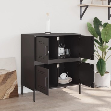 vidaXL Ντουλάπι Μαύρο 68x39x79cm από Ατσάλι 1 τεμ.