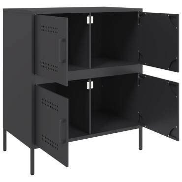vidaXL Ντουλάπι Μαύρο 68x39x79cm από Ατσάλι 1 τεμ.