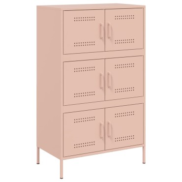 vidaXL Ντουλάπι Ροζ 68x39x113cm από Ατσάλι 1 τεμ.