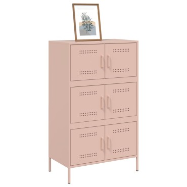 vidaXL Ντουλάπι Ροζ 68x39x113cm από Ατσάλι 1 τεμ.