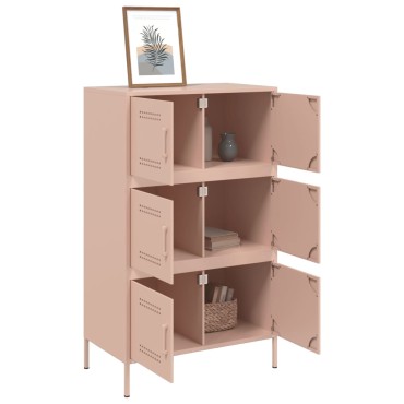vidaXL Ντουλάπι Ροζ 68x39x113cm από Ατσάλι 1 τεμ.