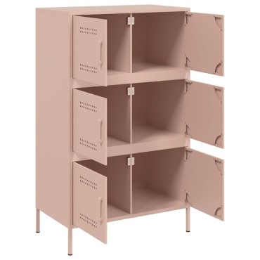 vidaXL Ντουλάπι Ροζ 68x39x113cm από Ατσάλι 1 τεμ.
