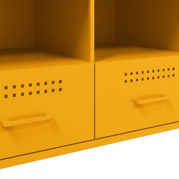 vidaXL Έπιπλο Τηλεόρασης Μουσταρδί Κίτρινο 100,5x39x50,5cm από Ατσάλι