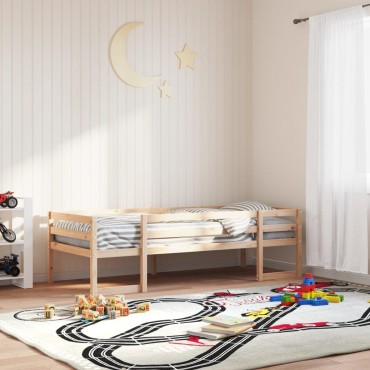 vidaXL Πλαίσιο Παιδικού Κρεβατιού 90x190cm από Μασίφ Ξύλο Πεύκου 1 τεμ. - Μονό