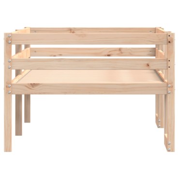 vidaXL Πλαίσιο Παιδικού Κρεβατιού 90x190cm από Μασίφ Ξύλο Πεύκου 1 τεμ. - Μονό