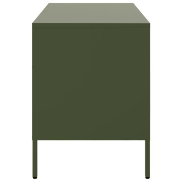 vidaXL Έπιπλα Τηλεόρασης 2 τεμ. Πράσινο Λαδί 68x39x50,5cm από Χάλυβα