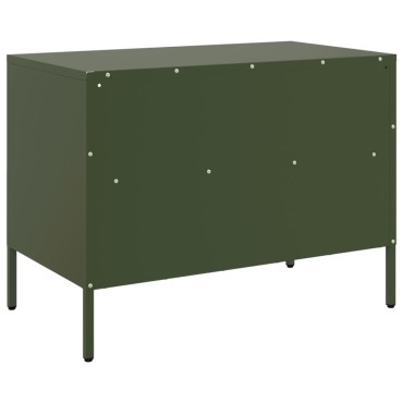 vidaXL Έπιπλα Τηλεόρασης 2 τεμ. Πράσινο Λαδί 68x39x50,5cm από Χάλυβα