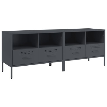 vidaXL Έπιπλα Τηλεόρασης 2 τεμ. Ανθρακί 68x39x50,5cm από Χάλυβα