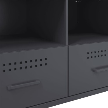 vidaXL Έπιπλα Τηλεόρασης 2 τεμ. Ανθρακί 68x39x50,5cm από Χάλυβα