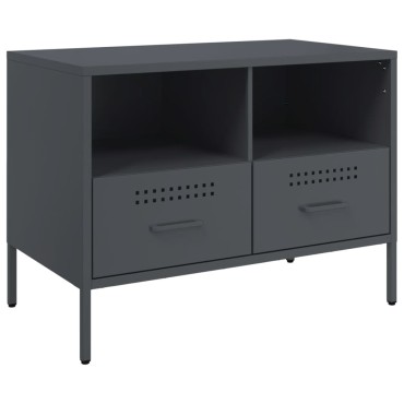 vidaXL Έπιπλα Τηλεόρασης 2 τεμ. Ανθρακί 68x39x50,5cm από Χάλυβα