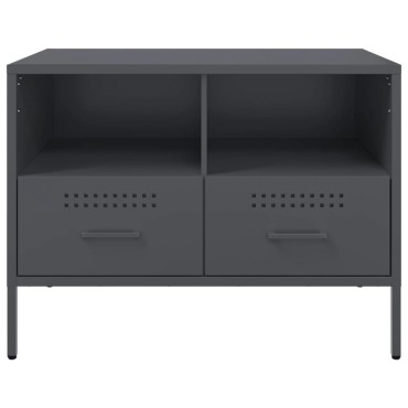 vidaXL Έπιπλα Τηλεόρασης 2 τεμ. Ανθρακί 68x39x50,5cm από Χάλυβα
