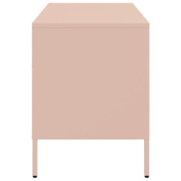 vidaXL Έπιπλα Τηλεόρασης 2 τεμ. Ροζ 68x39x50,5cm από Χάλυβα