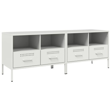 vidaXL Έπιπλα Τηλεόρασης 2 τεμ. Λευκό 68x39x50,5cm από Χάλυβα