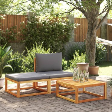 vidaXL Τραπέζι Κήπου 65x65x29cm από Μασίφ Ξύλο Ακακίας