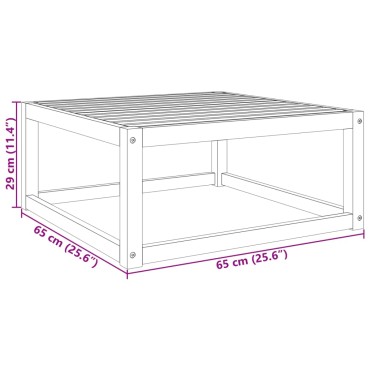 vidaXL Τραπέζι Κήπου 65x65x29cm από Μασίφ Ξύλο Ακακίας