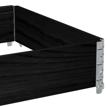 vidaXL Ζαρντινιέρα Κήπου Μαύρη 120 x 80 εκ. από Μασίφ Ξύλο Πεύκου