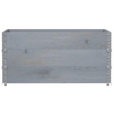 vidaXL Ζαρντινιέρα Κήπου Γκρι 120 x 80 εκ. από Μασίφ Ξύλο Πεύκου