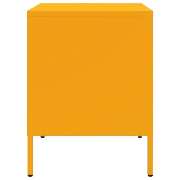 vidaXL Κομοδίνα 2 τεμ. Μουσταρδί 36x39x50,5cm από Χάλυβα