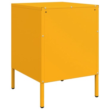 vidaXL Κομοδίνα 2 τεμ. Μουσταρδί 36x39x50,5cm από Χάλυβα