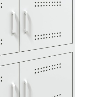 vidaXL Μπουφές Λευκός 68x39x79cm από Ατσάλι 1 τεμ.