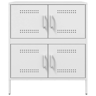 vidaXL Μπουφές Λευκός 68x39x79cm από Ατσάλι 1 τεμ.