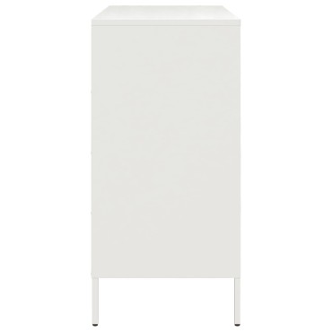 vidaXL Μπουφές Λευκός 68x39x79cm από Ατσάλι 1 τεμ.